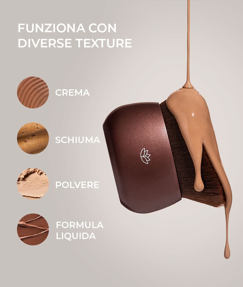BLENDING BRUSH: Pennello ultra morbido per un’applicazione precisa e impeccabile dei prodotti delle linee SOLIS e FILTER. Perfetto per viso e corpo.