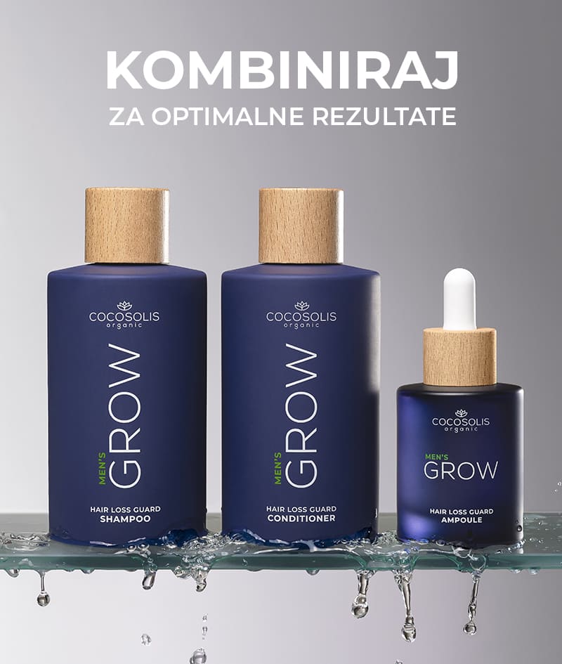 GROW Men’s Hair Loss Guard Ampoule: Intenzivna serumska ampula protiv ispadanja kose za muškarce s KERASCALP™, BAICAPIL™ i biostimulatorima. Smanjuje ispadanje kose i vidljivo ubrzava rast nove kose.