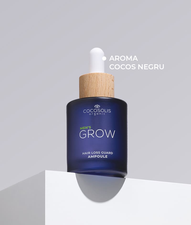 GROW Men’s Hair Loss Guard Ampoule: Fiolă intensivă anti-cădere pentru bărbați cu KERASCALP™, BAICAPIL™ și biostimulatori. Reduce căderea părului și accelerează vizibil creșterea firelor noi.