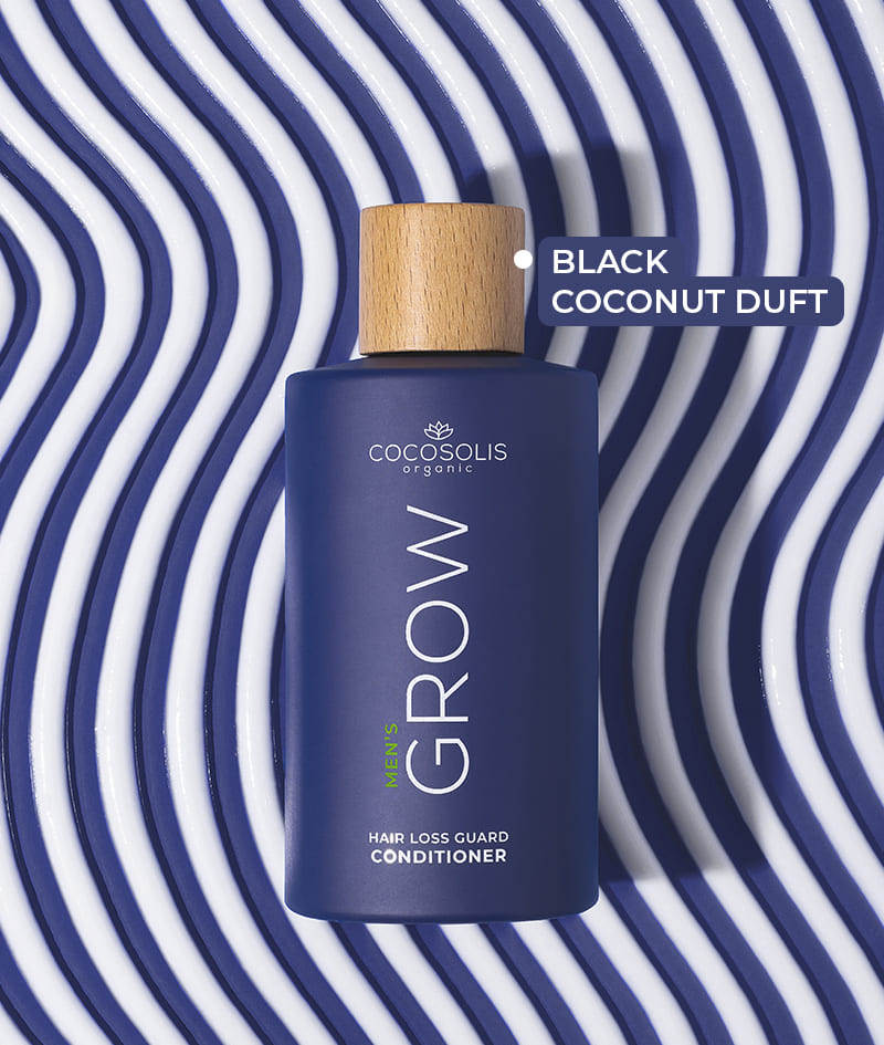 GROW Men’s Hair Loss Guard Conditioner: Anti-Haarverlust-Conditioner für Männer mit KERASCALP™ und Proteinen. Verleiht sofort mehr Kraft, Fülle und Volumen. Wirkt gezielt auf das Hormon DHT ein.