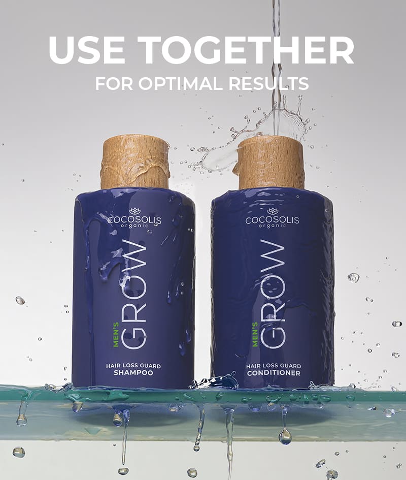 GROW Men’s Hair Loss Guard Conditioner: Men’s anti-hair loss conditioner with KERASCALP™ and proteins. Delivers instant strength, thickness, and volume. Targets DHT.