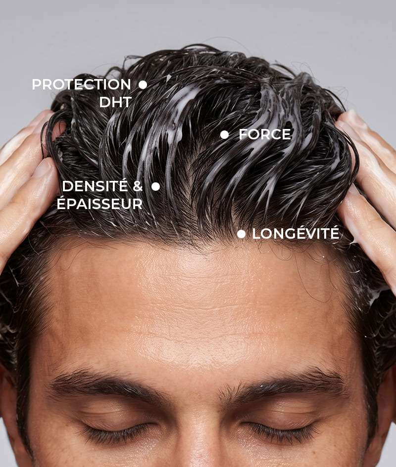 GROW Men’s Hair Loss Guard Conditioner: Après-shampoing homme anti-chute avec KERASCALP™ et des protéines. Force, densité et volume immédiats. Agit directement sur la DHT.