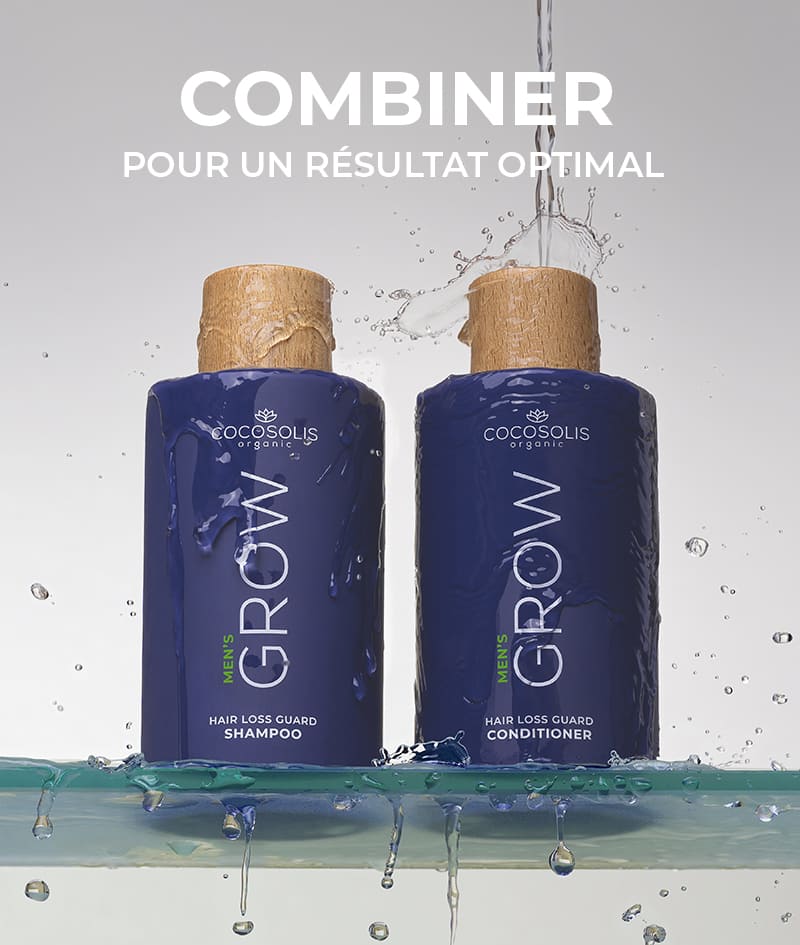 GROW Men’s Hair Loss Guard Conditioner: Après-shampoing homme anti-chute avec KERASCALP™ et des protéines. Force, densité et volume immédiats. Agit directement sur la DHT.