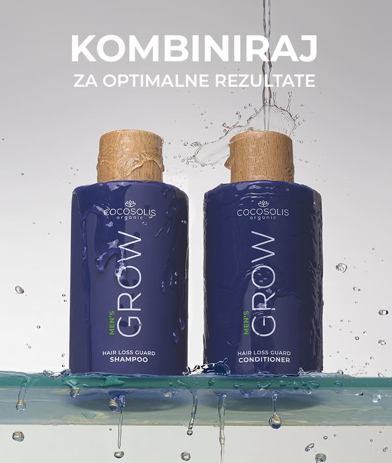 GROW Men’s Hair Loss Guard Conditioner: Regenerator protiv ispadanja kose za muškarce s KERASCALP™ i proteinima. Pruža trenutačnu čvrstoću, gustoću i volumen. Djeluje na hormon DHT.