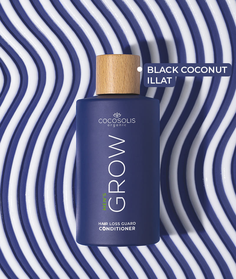 GROW Men’s Hair Loss Guard Conditioner: Férfi hajhullás elleni balzsam KERASCALP™-pal és fehérjékkel. Azonnali erő, dúsabb, vastagabb haj. Célzottan a DHT hormon ellen.