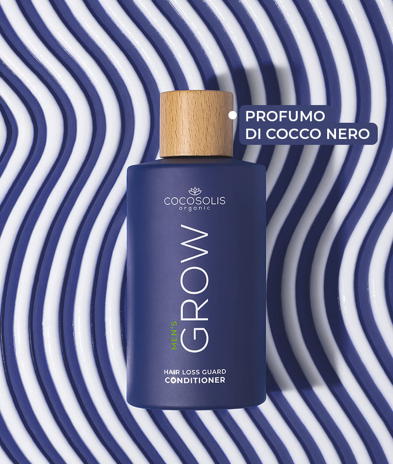 GROW Men’s Hair Loss Guard Conditioner: Balsamo anticaduta per uomo con KERASCALP™ e proteine. Dona immediatamente forza, spessore e volume. Agisce sul DHT.