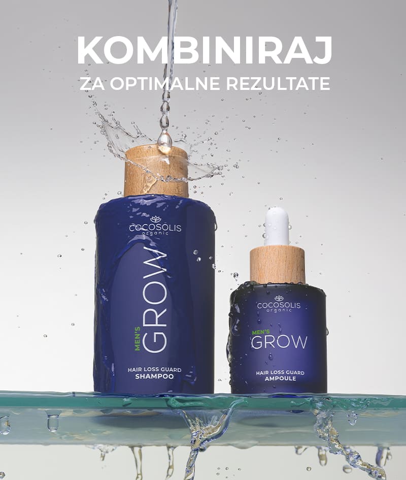 GROW Men’s Hair Loss Guard Shampoo: Šampon protiv ispadanja kose za muškarce s KERASCALP™ i biostimulatorima. Djeluje na hormon DHT. Aktivira rast i usporava biološko starenje vlasišta.