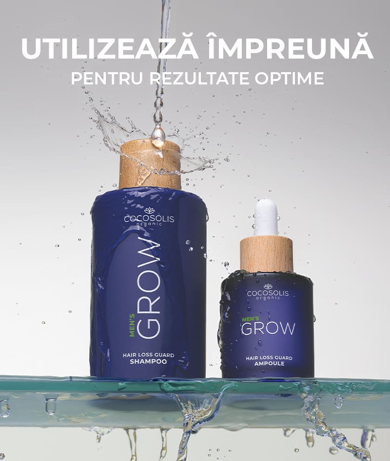 GROW Men’s Hair Loss Guard Shampoo: Șampon anti-cădere pentru bărbați cu KERASCALP™ și biostimulatori. Acționează direct asupra DHT. Activează creșterea părului și încetinește îmbătrânirea scalpului.
