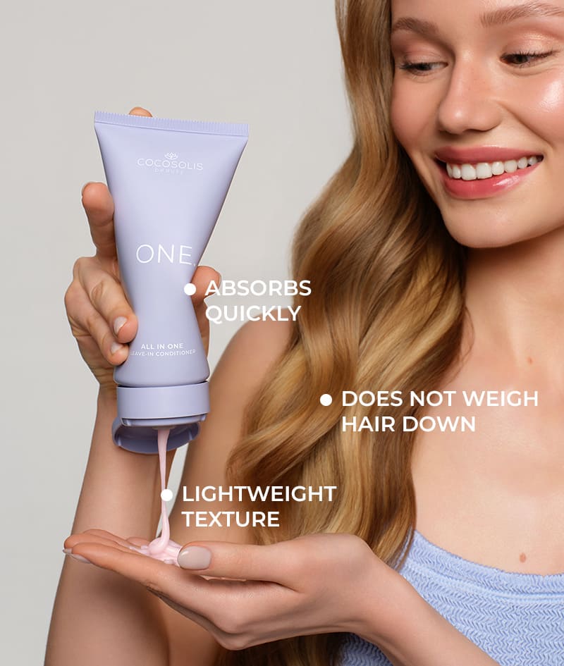 ONE. ALL IN ONE LEAVE-IN CONDITIONER: Leave-in conditioner with 12 benefits in one lightweight formula. Hydrates and restores. Smooths and adds shine. Makes detangling and styling easier, reduces frizz, and shortens drying time. Provides UV and heat protection. Helps prevent color fading.