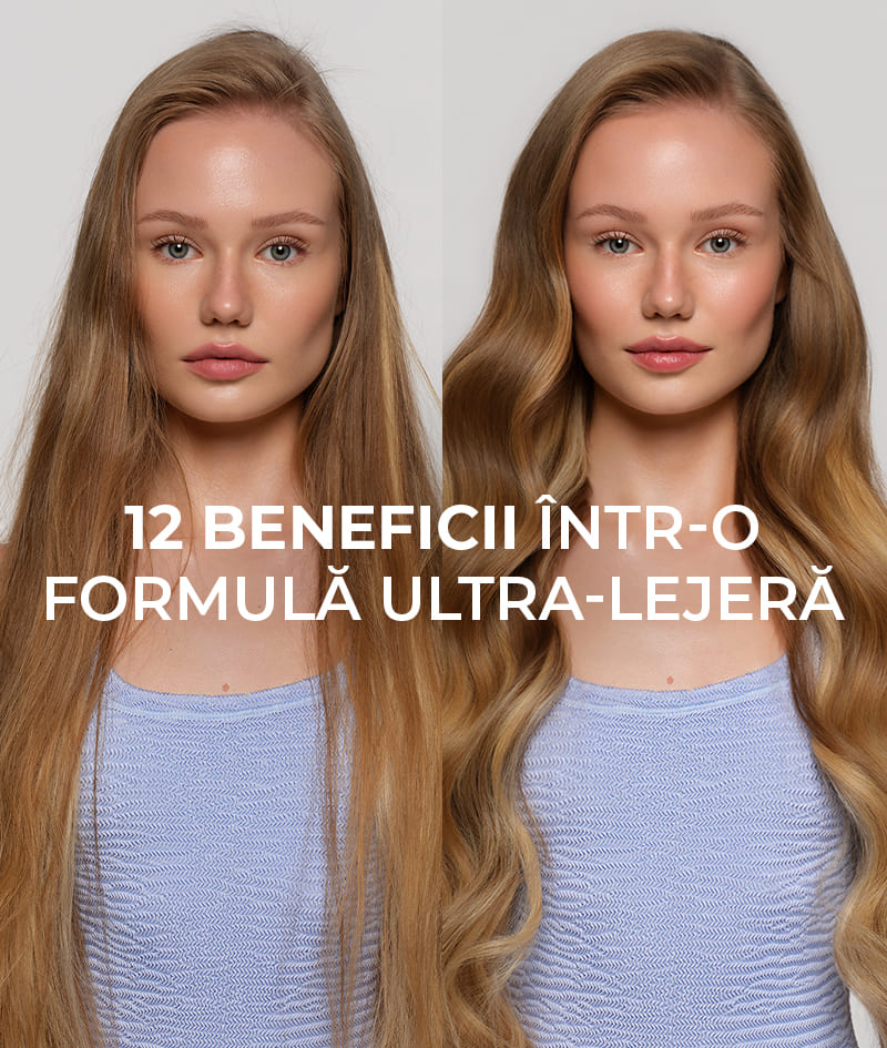 ONE. ALL IN ONE LEAVE-IN CONDITIONER: Balsam leave-in cu 12 beneficii într-o formulă ultra-lejeră. Hidratează și repară părul. Netezește și oferă strălucire intensă. Descurcă ușor firele și face coafarea mai simplă, reduce efectul de frizz și scurtează timpul de uscare. Oferă protecție UV și termică. Menține culoarea vibrantă mai mult timp.