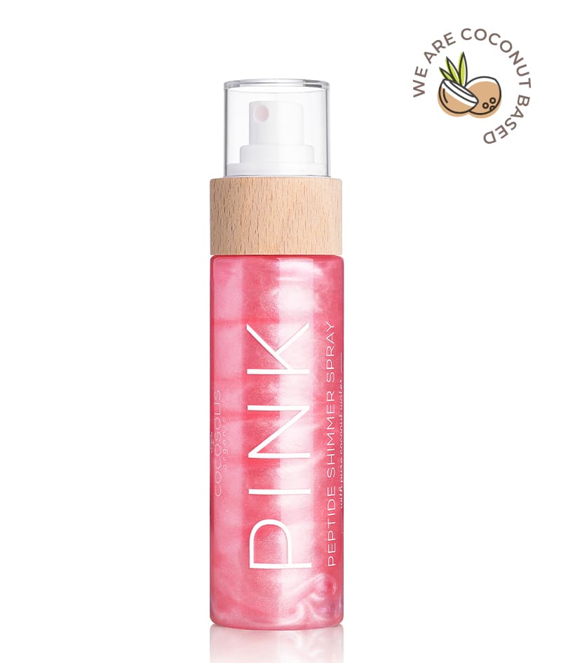 PINK Peptide Shimmer Spray: Φυσικό λαμπερό σπρέι με πεπτίδια για το πρόσωπο, το σώμα και τα μαλλιά. Φωτίζει, ενυδατώνει και αναζωογονεί.<br><strong>Λάμψη: Pink</strong>