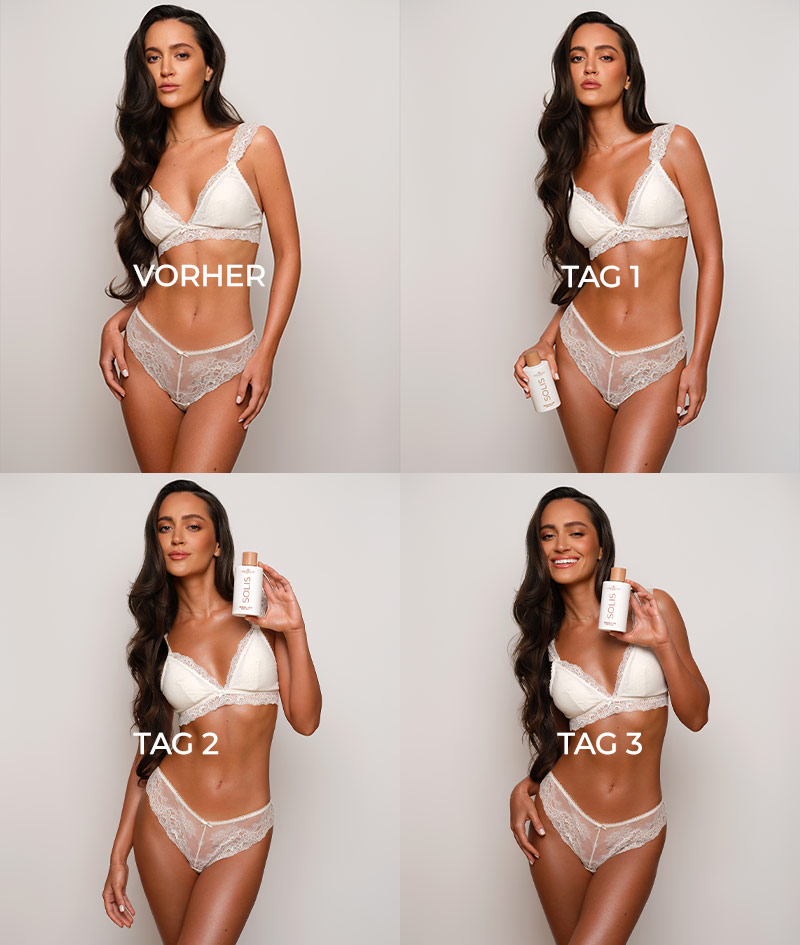 SOLIS Gradual Tan Body Milk: Natürliche Selbstbräuner-Körpermilch. Für tägliche Hydration und eine sich nach und nach aufbauende bronzene Bräune.
Leichte, schnell einziehende Formel.