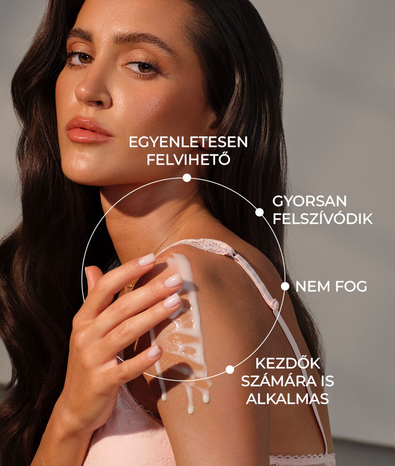 SOLIS Gradual Tan Body Milk: Természetes önbarnító testápoló tej. Mindennapi hidratálásért és fokozatosan felépülő bronzos barnulásért.
Könnyű, gyorsan felszívódó textúra.