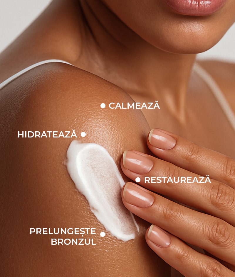 CAPRI After Sun Tan-Extending Lotion: Loțiune după soare care prelungește bronzul cu TOSOLIN™. Reîmprospătează, calmează și hidratează pielea. Menține bronzul până la 3 luni cu utilizare zilnică.
