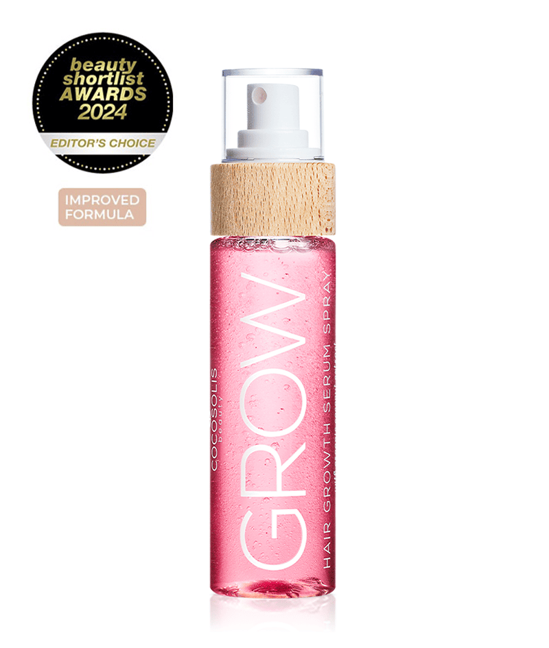 GROW Hair Growth Serum Spray: Спрей серум за бърз растеж на косата. Намалява косопада. За видимо по-гъста и силна коса.