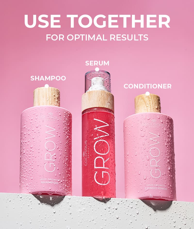 GROW Growth & Anti-aging Shampoo: Shampoo for hair growth with KERASCALP™. With anti-aging effect. Clinically proven to make it denser, thicker, and shinier.