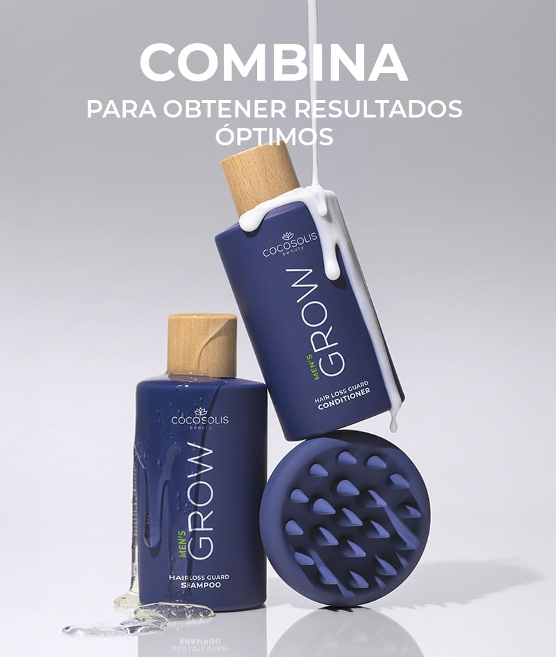 GROW Men’s Scalp Massager: Masajeador de cuero cabelludo para hombre. Estimula la microcirculación y el crecimiento del cabello. Mejora la absorción de los ingredientes activos al aplicar los productos de la terapia anticaída GROW Men.