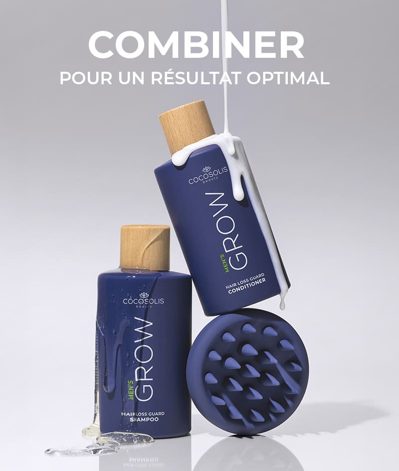 GROW Men’s Scalp Massager: Masseur de cuir chevelu pour hommes. Stimule la microcirculation et favorise la croissance capillaire. Optimise l’absorption des actifs lors de l’application des soins anti-chute GROW Men.