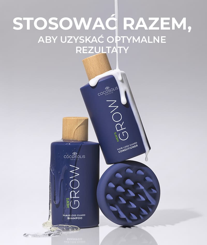 GROW Men’s Scalp Massager: Masażer do skóry głowy dla mężczyzn. Pobudza mikrokrążenie i wspiera wzrost włosów. Ułatwia wchłanianie aktywnych składników podczas stosowania produktów z terapii przeciw wypadaniu włosów GROW Men.