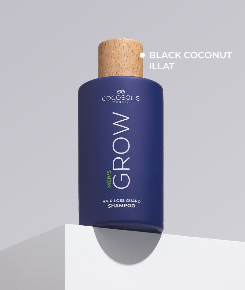 GROW Men’s Hair Loss Guard Shampoo: Férfi hajhullás elleni sampon KERASCALP™-pal és biostimulánsokkal. Célzottan a DHT hormon ellen. Serkenti a hajnövekedést. Lassítja a fejbőr biológiai öregedését.