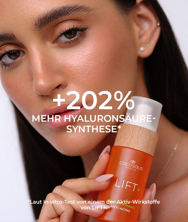 LIFT+ Anti-aging Serum: Verjüngender Serum-Booster. Hochkonzentrierte Formel mit Lifting-Effekt.<br><strong>Bereich: Hals, Dekolleté und Brust</strong>