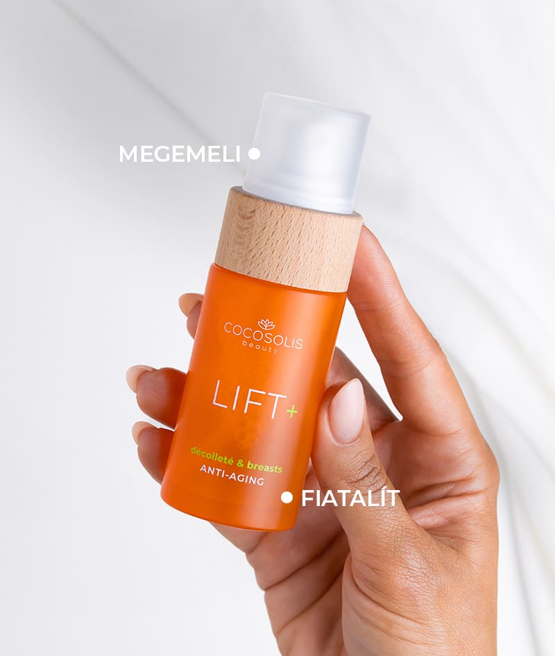 LIFT+ Anti-aging Serum: Fiatalító szérum-fokozó. Magas koncentrációjú formula lifting hatással.<br><strong>Terület: nyak, dekoltázs és mellkas</strong>
