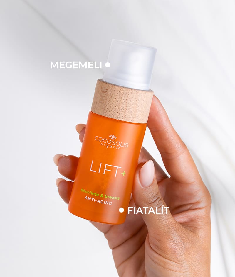 LIFT+ Anti-aging Serum: Fiatalító szérum-fokozó. Magas koncentrációjú formula lifting hatással.<br><strong>Terület: nyak, dekoltázs és mellkas</strong>