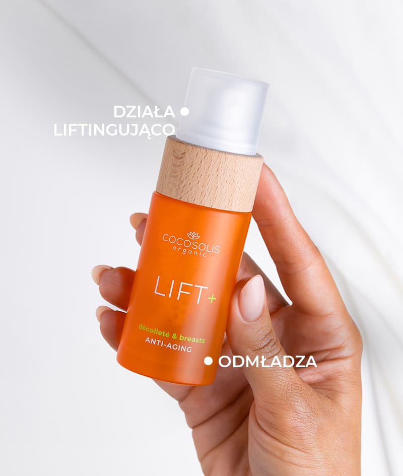 LIFT+ Anti-aging Serum: Odmładzające serum-booster. Wysoce skoncentrowana formuła o działaniu liftingującym.<br><strong>Obszar zastosowania: szyja, dekolt i biust</strong>