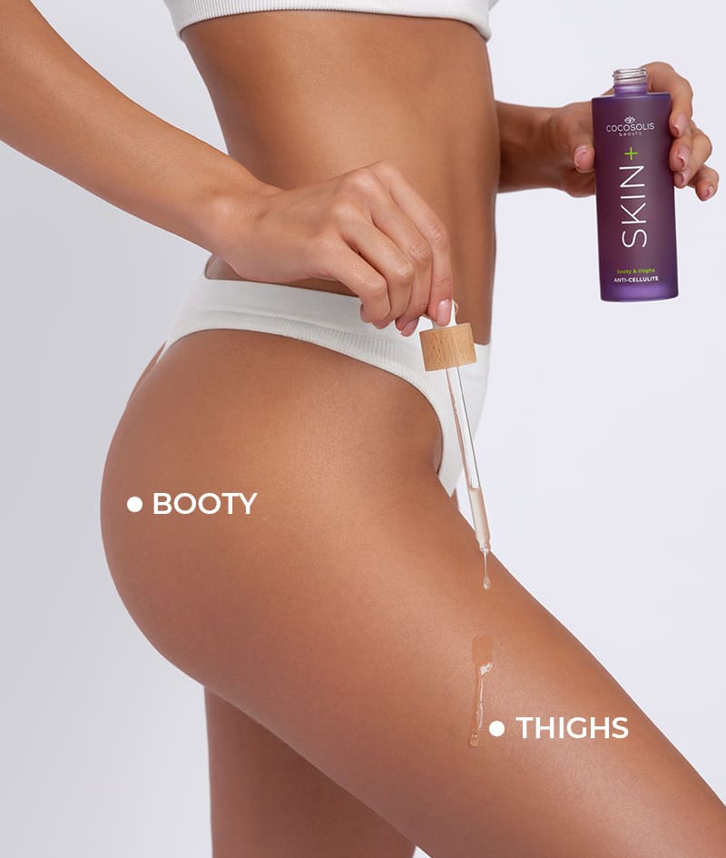 SKIN+ Anti-cellulite Serum: Anti-cellulite serum concentrate. Science-backed formula for visible cellulite reduction, firming &amp; smoothing.<br><strong>Target area: booty &amp; thighs</strong>