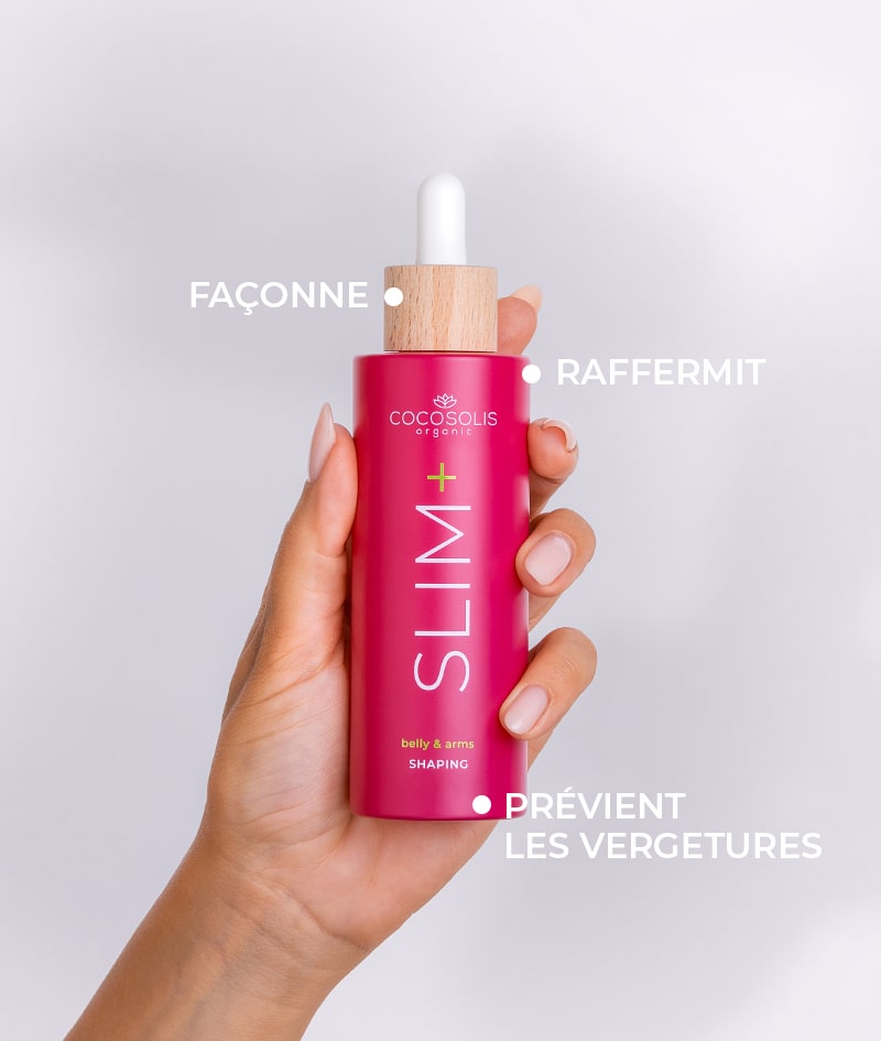 SLIM+ Shaping Serum: Sérum concentré remodelant. Action ciblée contre les graisses, le relâchement cutané et les vergetures. Réduit les mensurations.<br><strong>Zone cible : ventre et bras</strong>