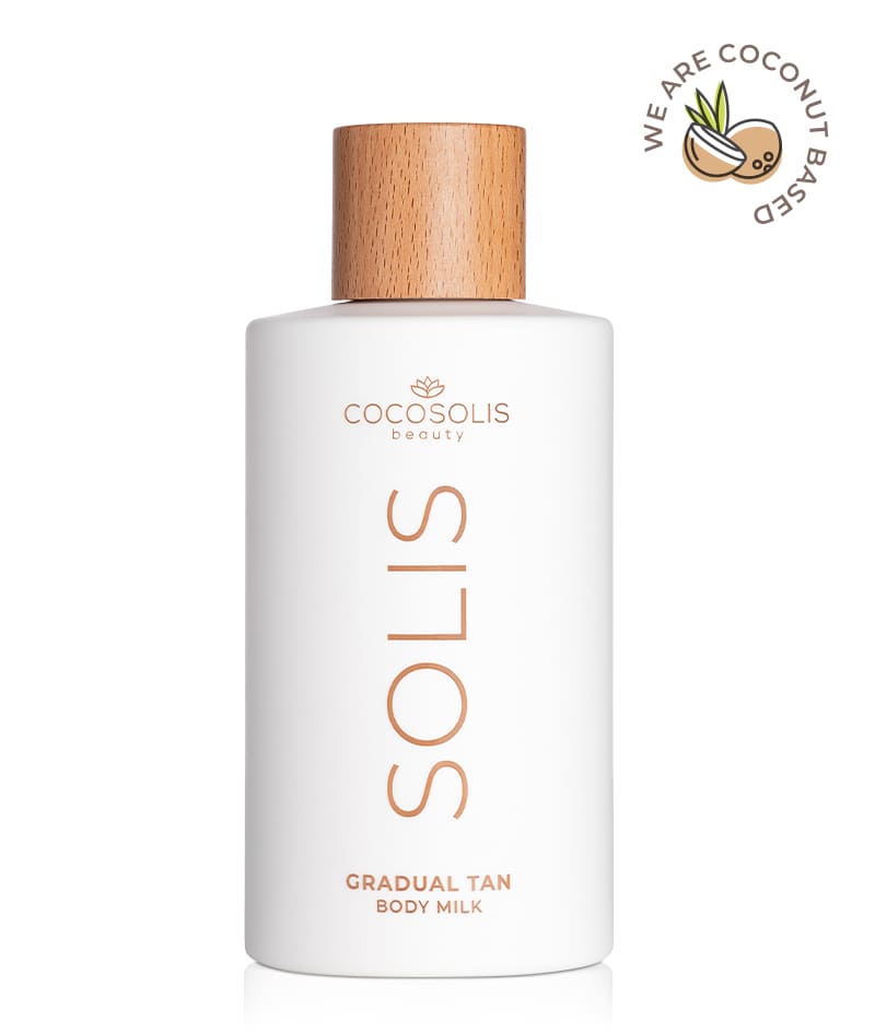 SOLIS Gradual Tan Body Milk: Lait autobronzant naturel pour le corps. Pour une hydratation quotidienne et un bronzage progressif.Formule légère à absorption rapide.