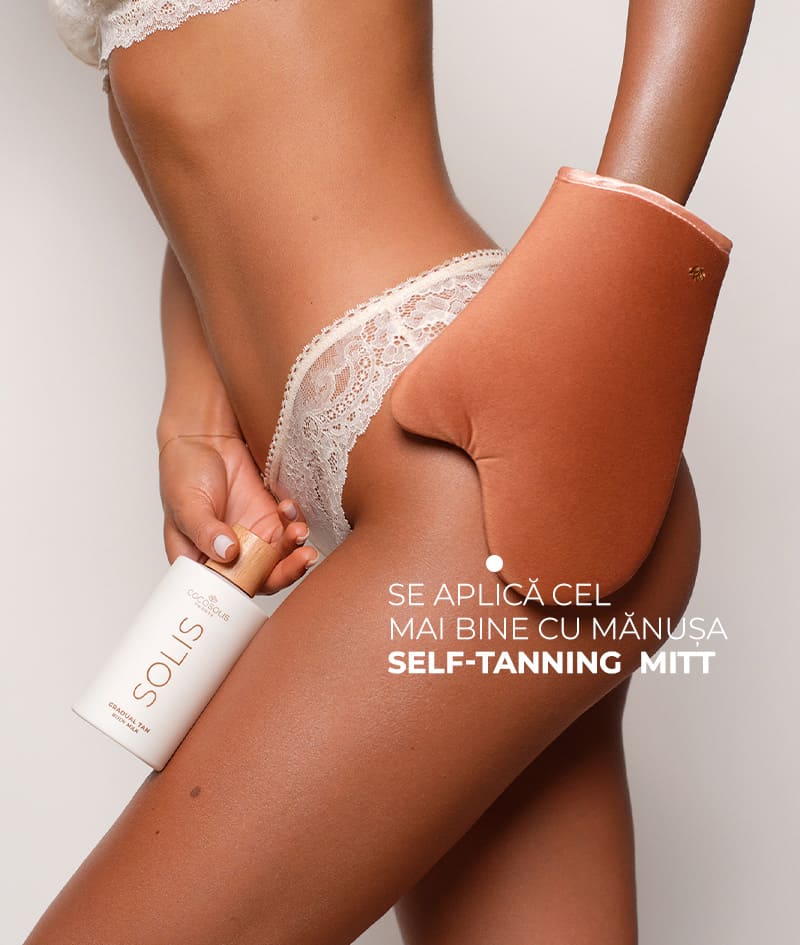 SOLIS Gradual Tan Body Milk: Lapte autobronzant natural pentru corp. Pentru hidratare zilnică și un bronz gradual, cu efect cumulativ.Formulă ușoară, cu absorbție rapidă.